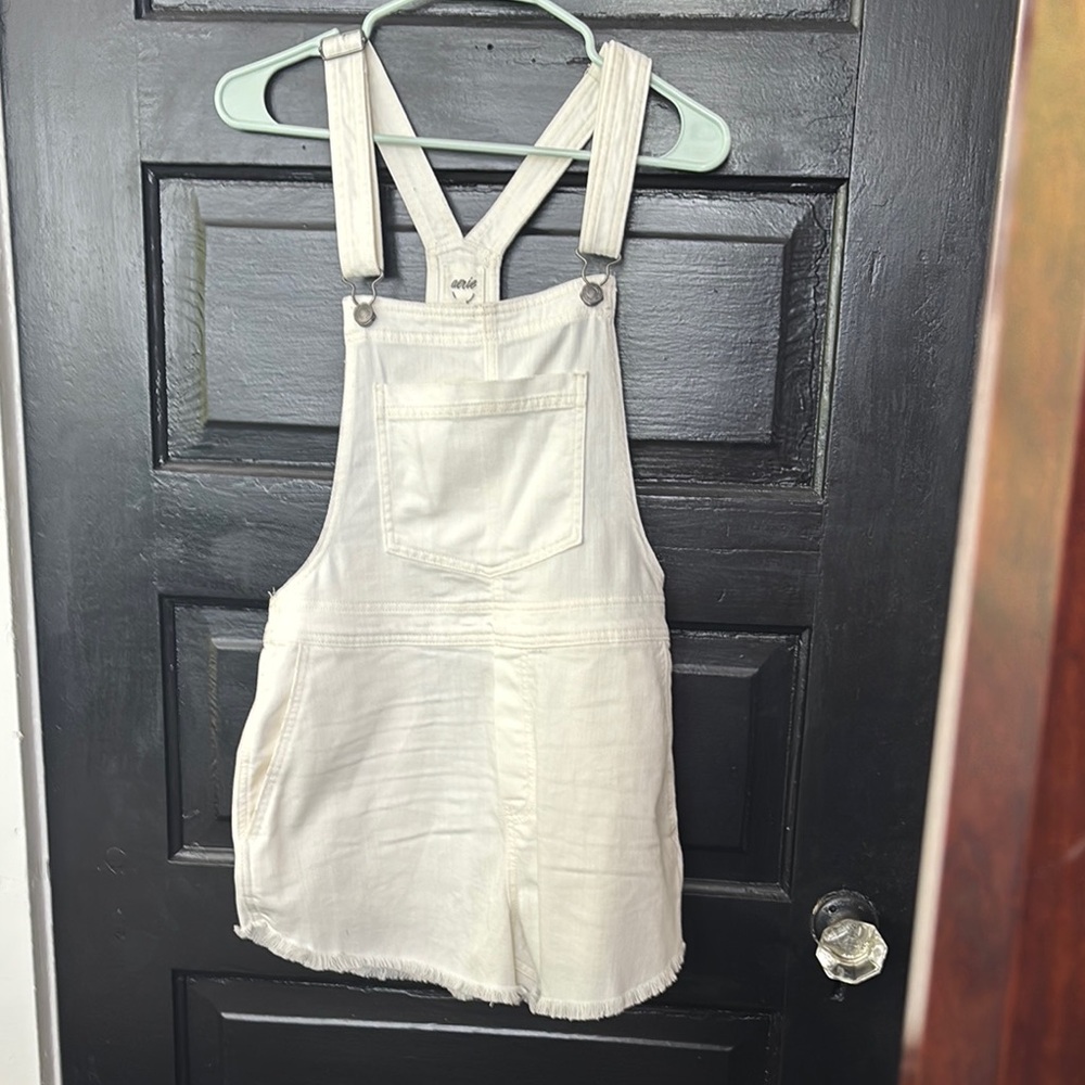 Cream Denim Overalls